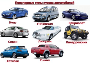 Основные типы кузовов легковых автомобилей
